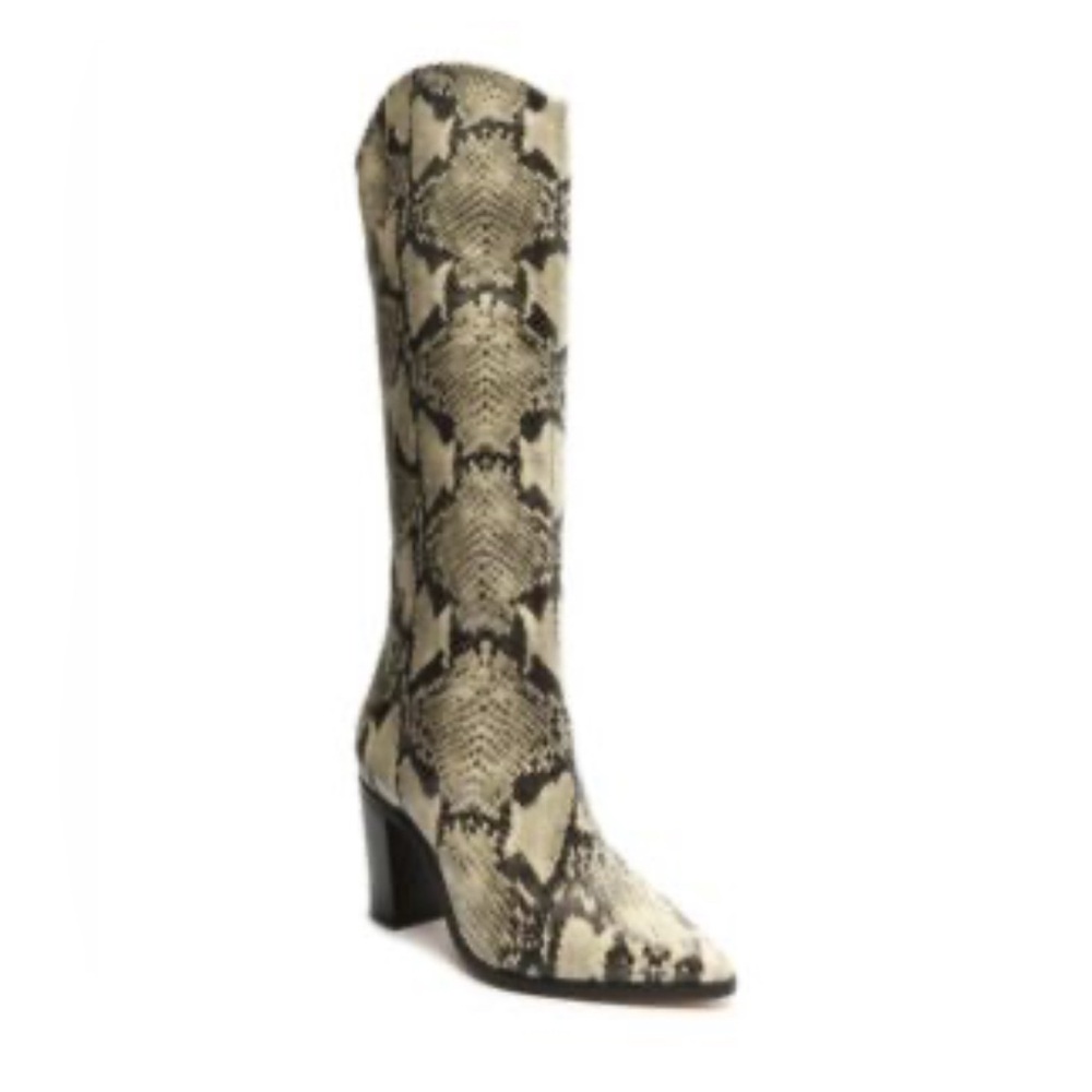 Like New Schutz Snakeskin Pattern Knee-High Boots